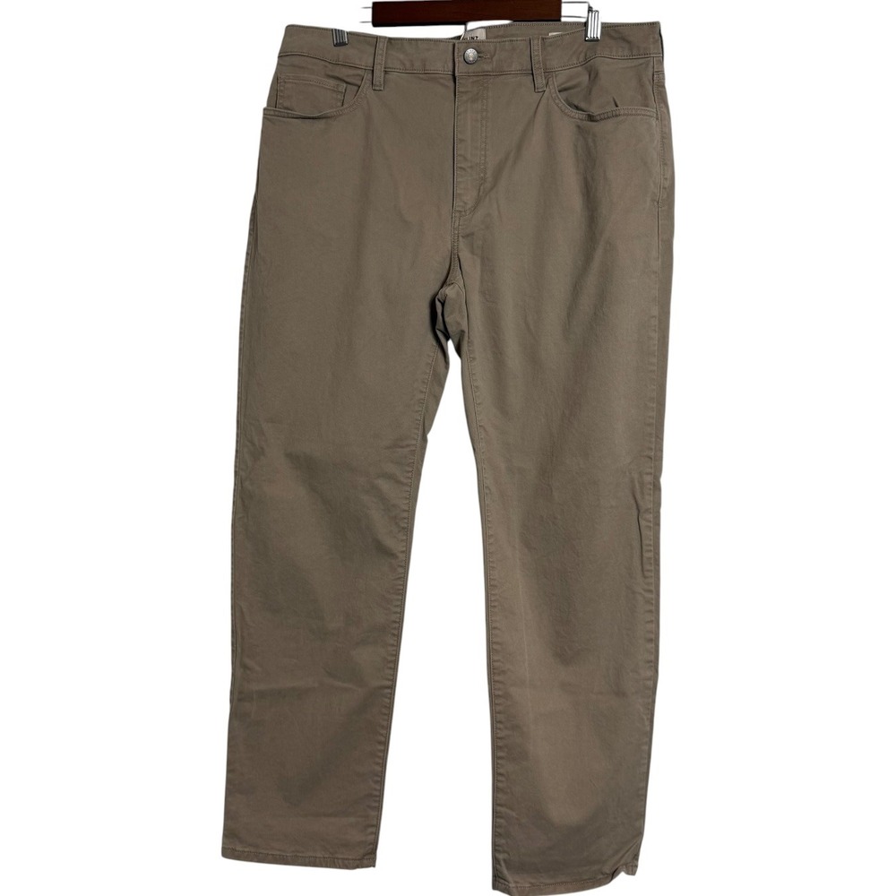 Flint and Tinder 365 Pants Mens 36x30 Straight Fit Taupe Brown Khaki Chino